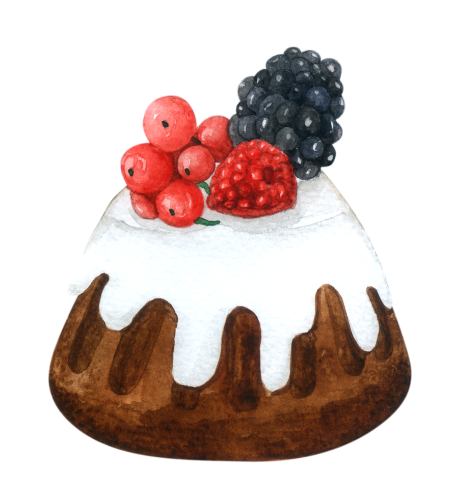 dessert akvarell handfärg png