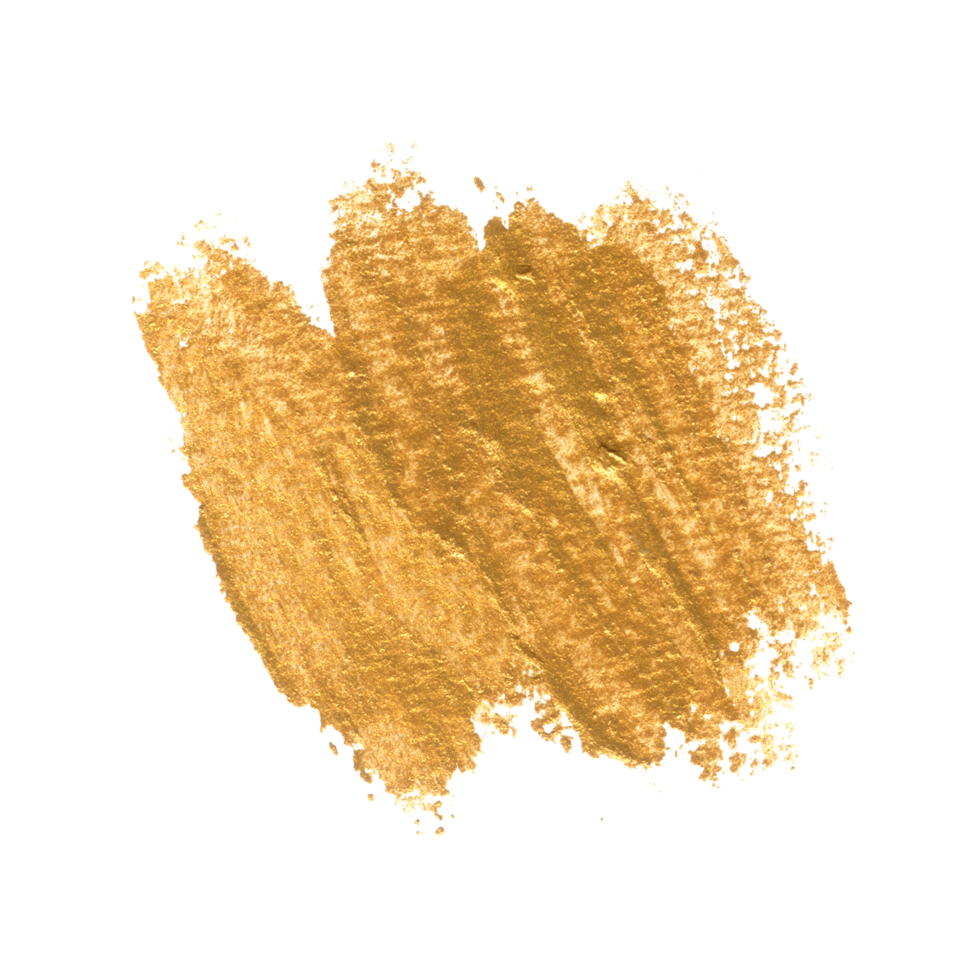 Gold watercolor brush stroke png