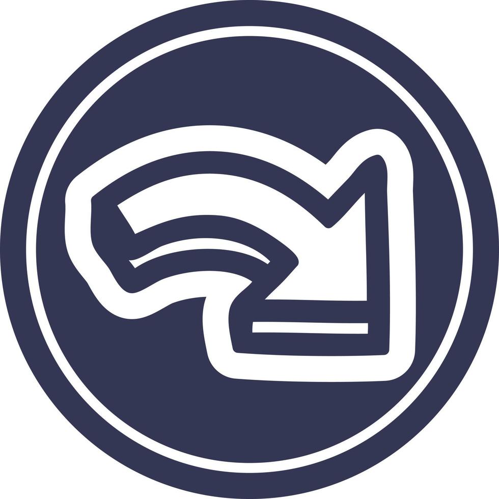 direction arrow circular icon vector