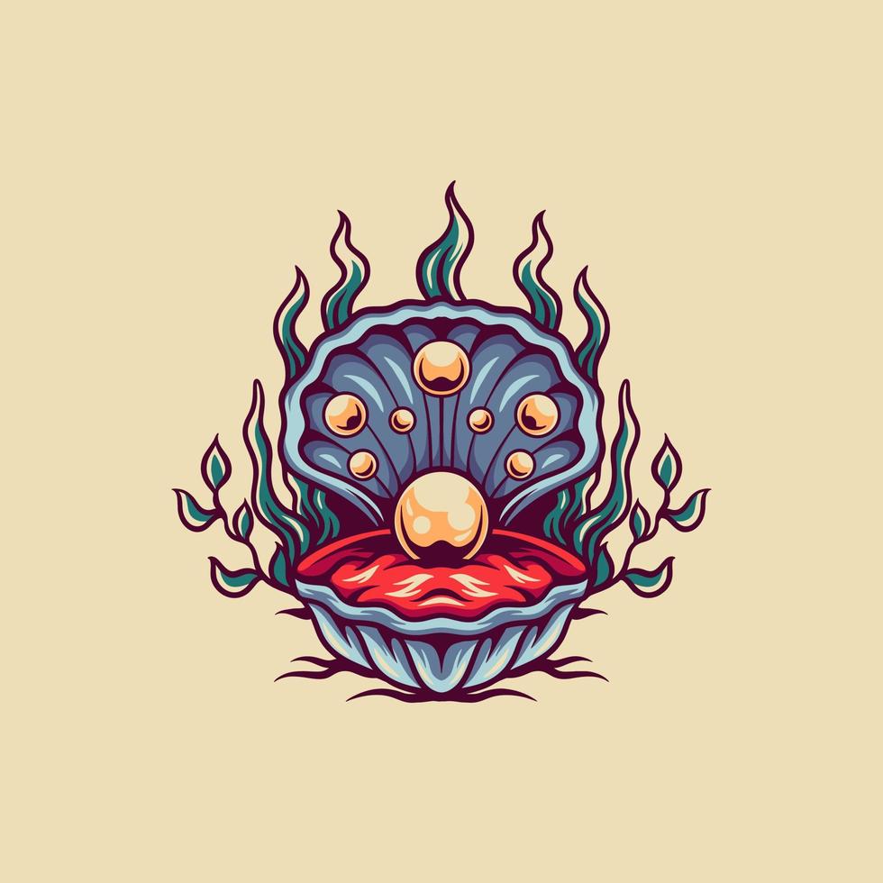 Pearl Retro Illustration vector