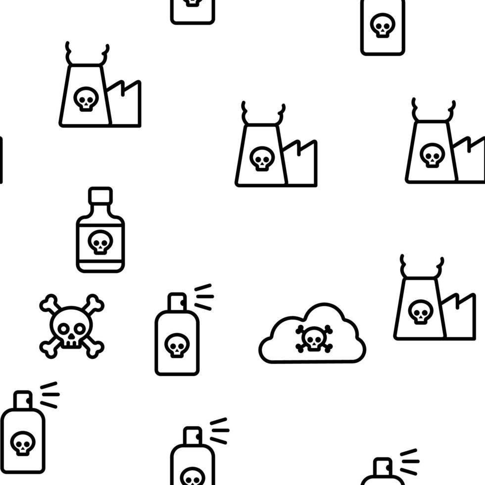 Chemical Toxic Poison Seamless Pattern Vector
