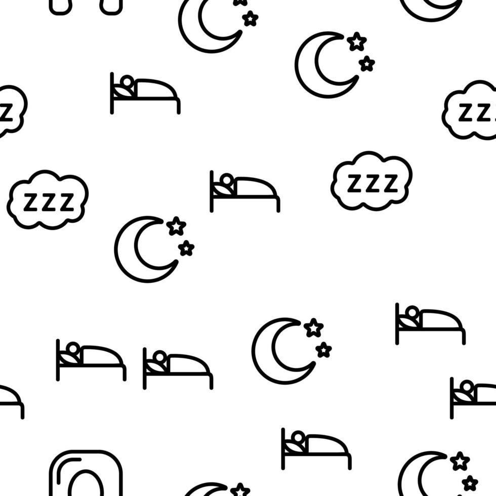 Sleep Time Seamless Pattern Vector