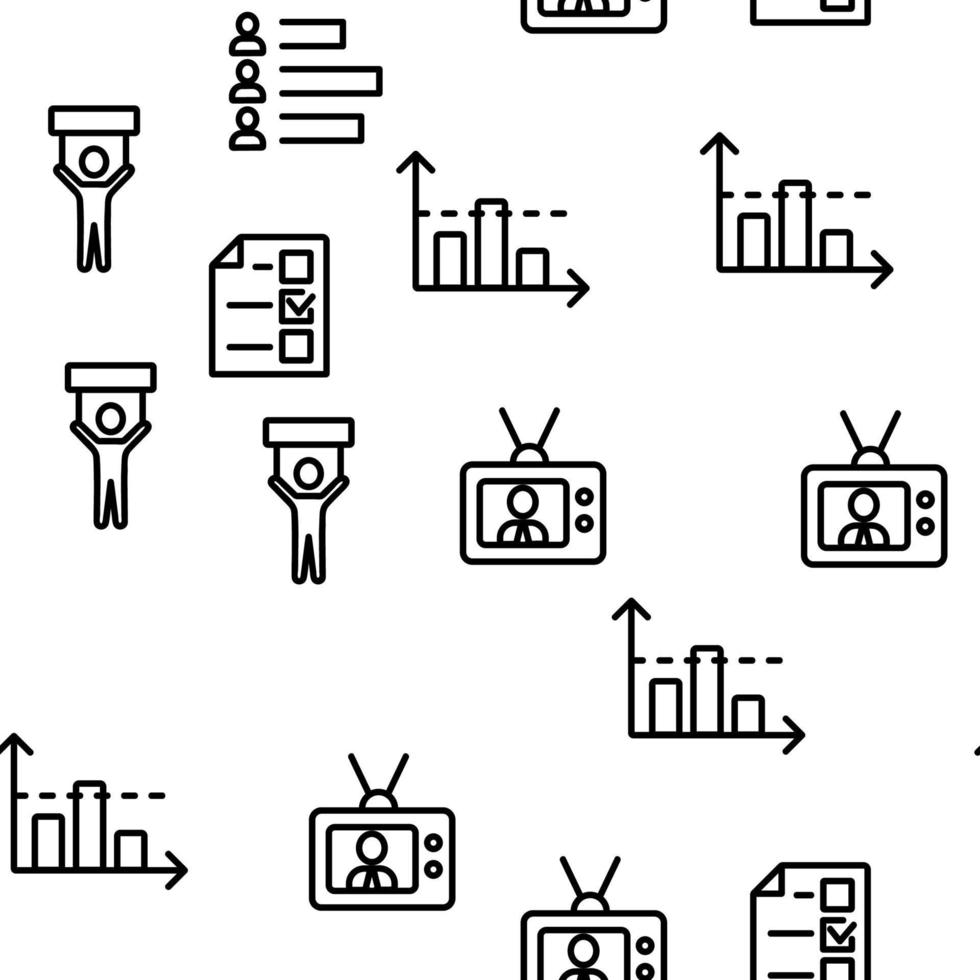 Elections Vector Seamless Pattern