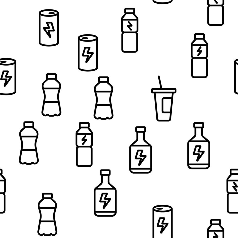 Energy Drink Vector Seamless Pattern