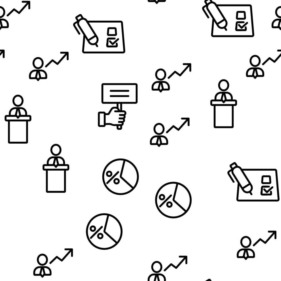 Elections Vector Seamless Pattern