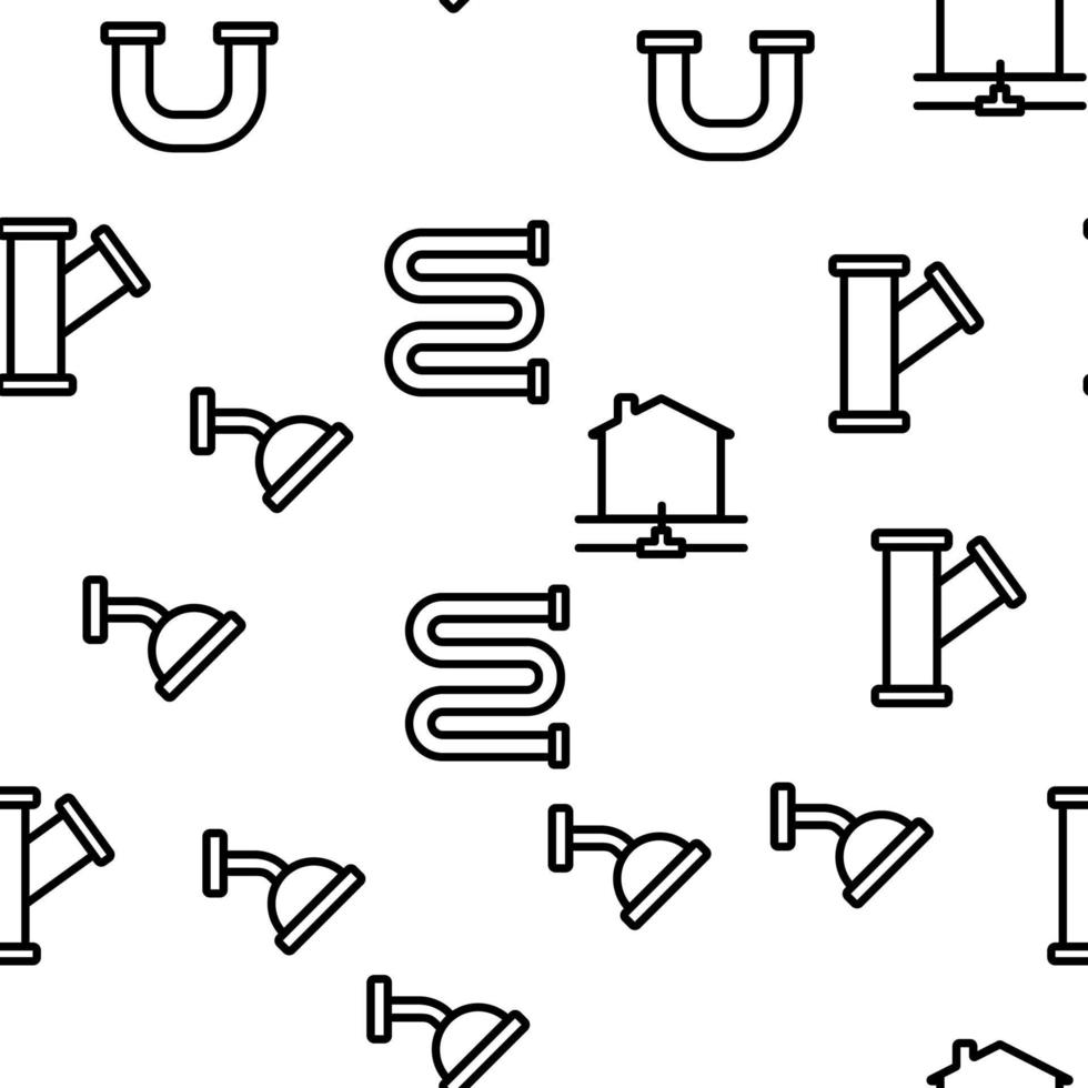 Plumbing Vector Seamless Pattern