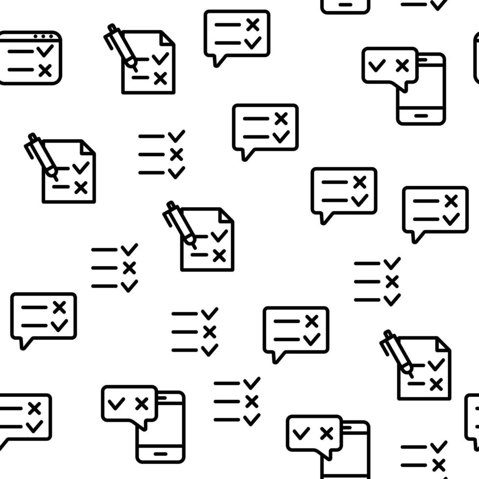 Survey Rating Vector Seamless Pattern