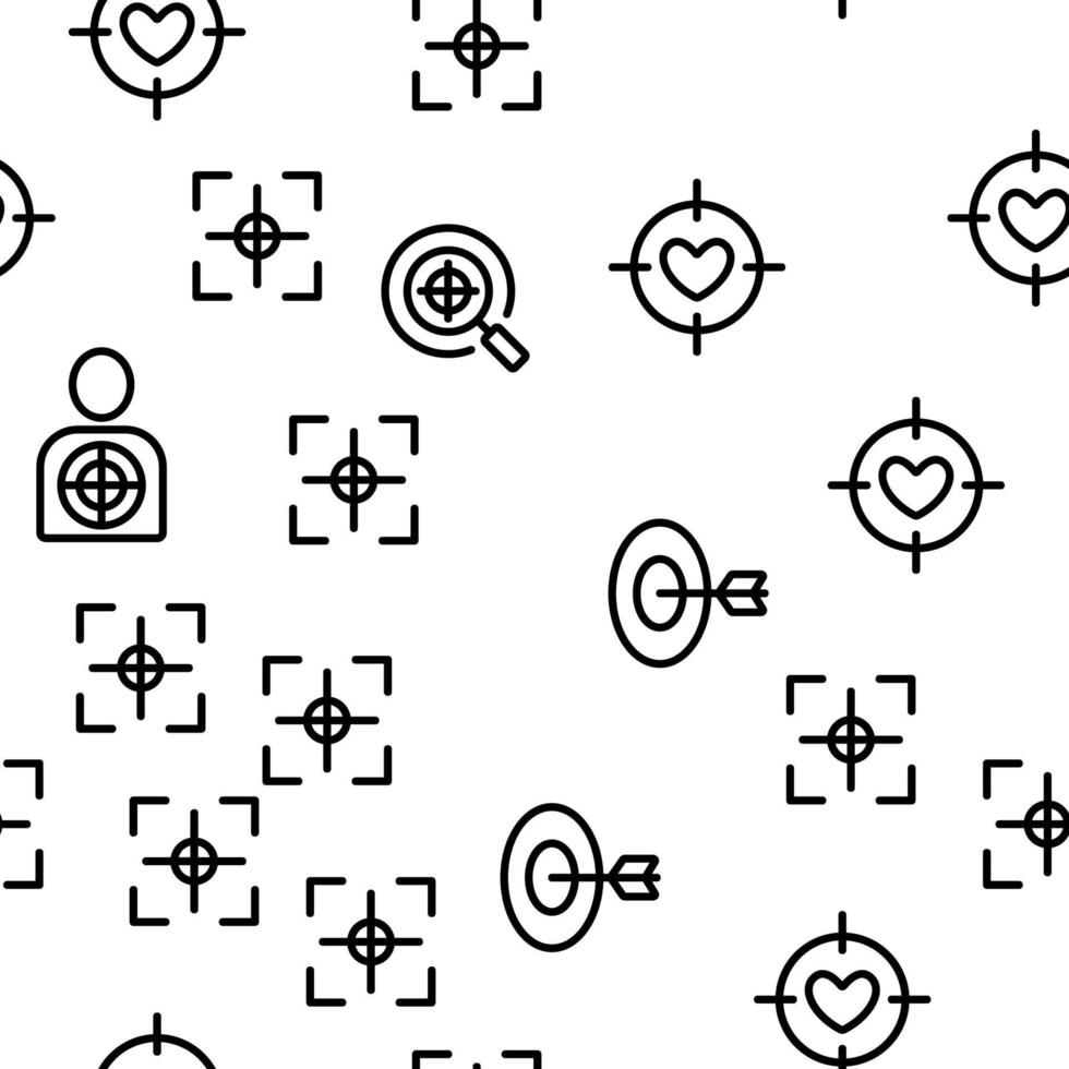 Target Aim Vector Seamless Pattern