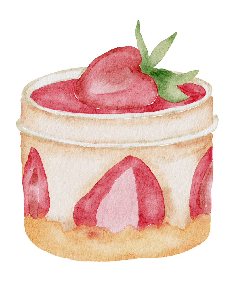 Dessert watercolor cartoon cute png