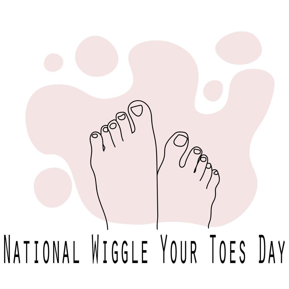 National Wiggle Your Toes Day Outline Image Of Toes For A Thematic National Wiggle Your Toes Day Outline Image Of Toes For A Thematic