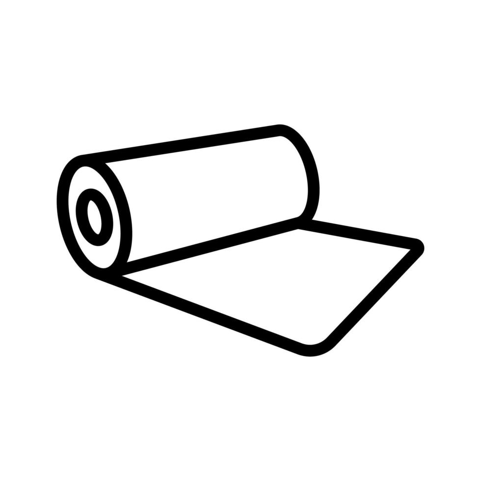 yoga mat roll icon vector outline illustration
