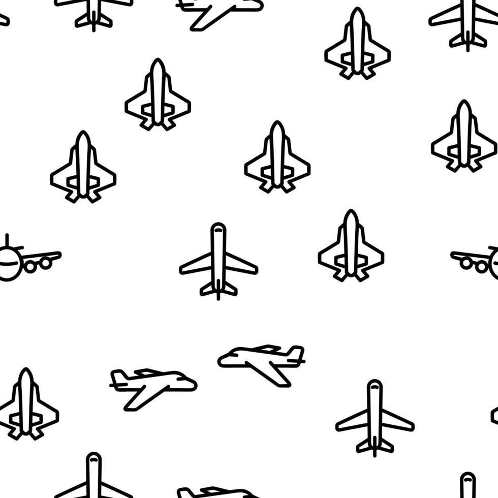 Aircraft Vector Seamless Pattern