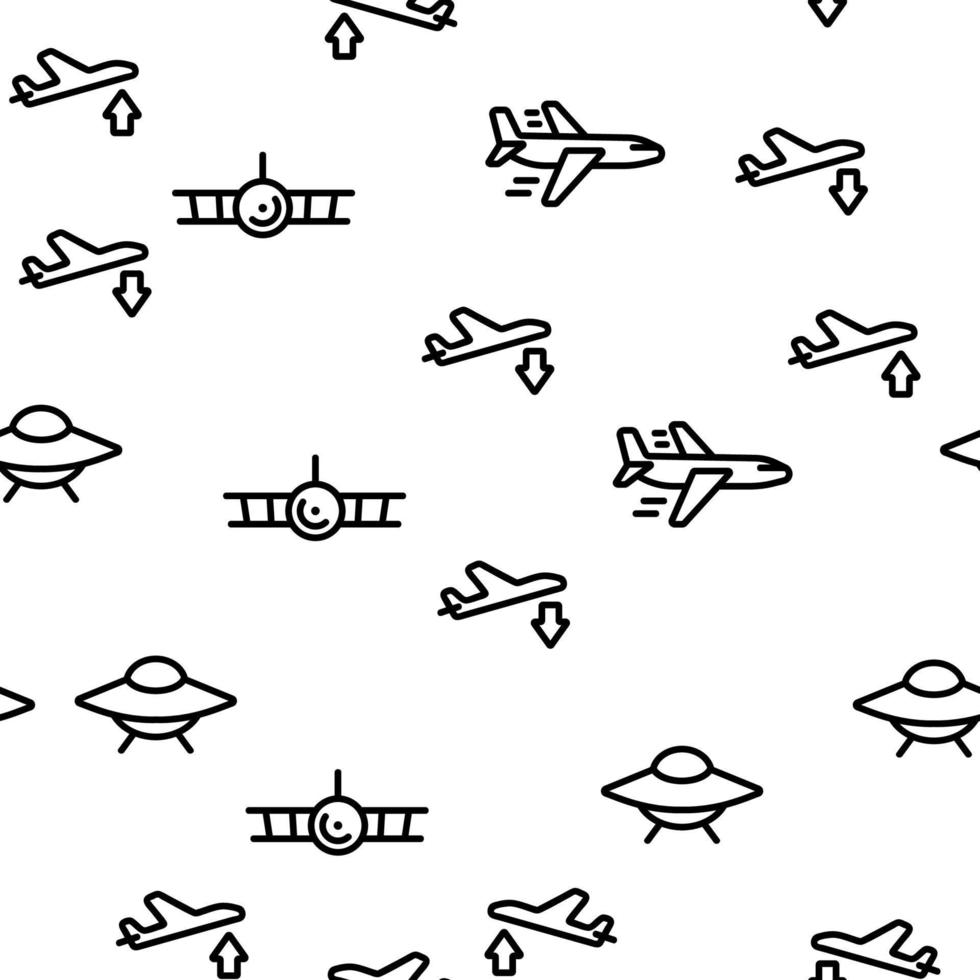 Aircraft Vector Seamless Pattern