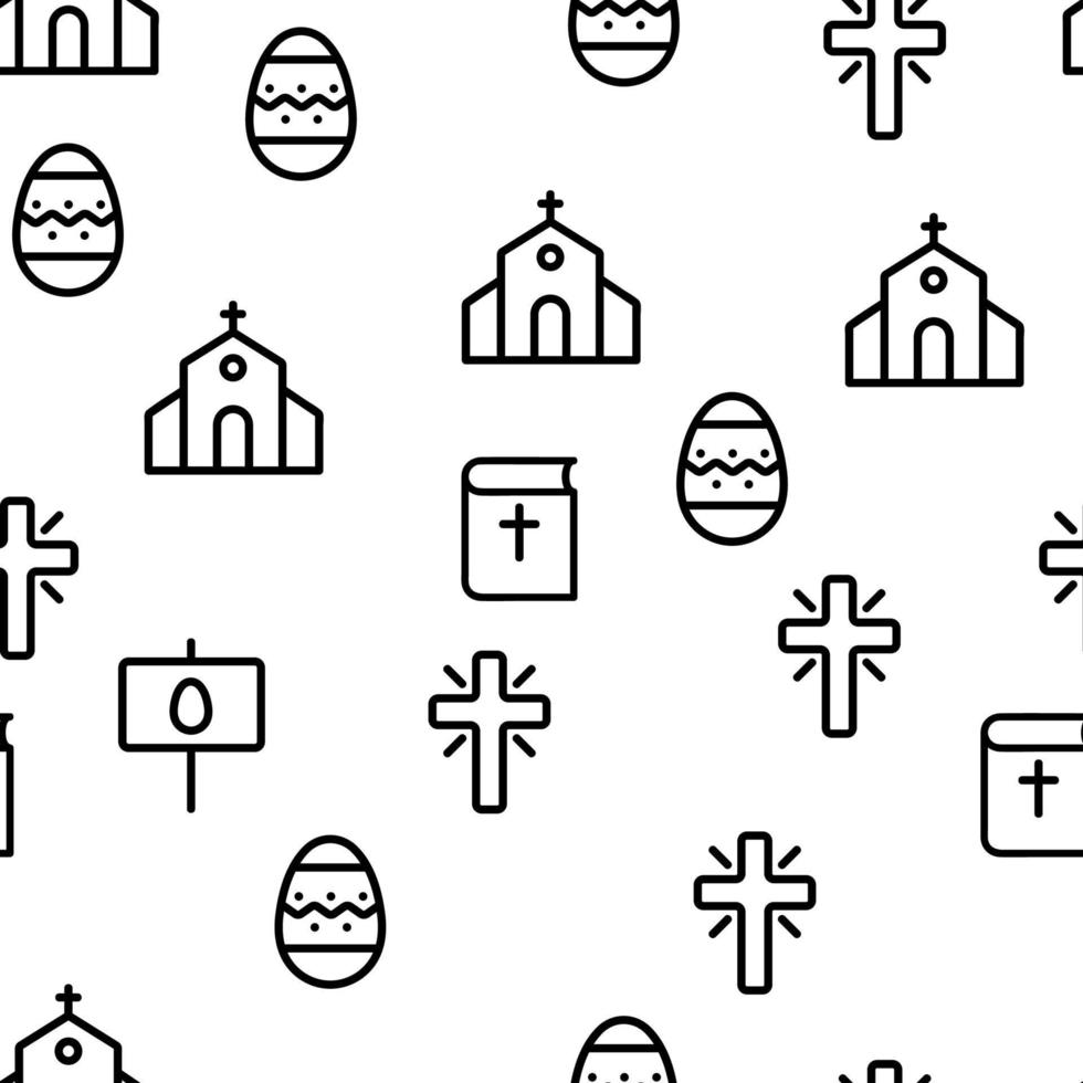 Happy Easter Vector Seamless Pattern