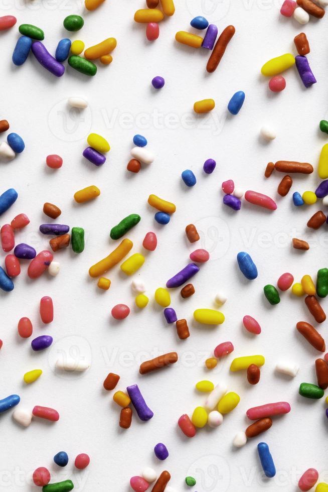 Rainbow Sprinkles on White Background 10232414 Stock Photo at Vecteezy