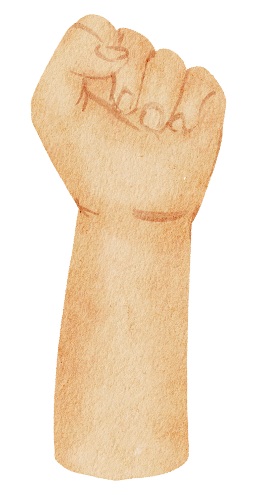 Watercolor hands gesture png