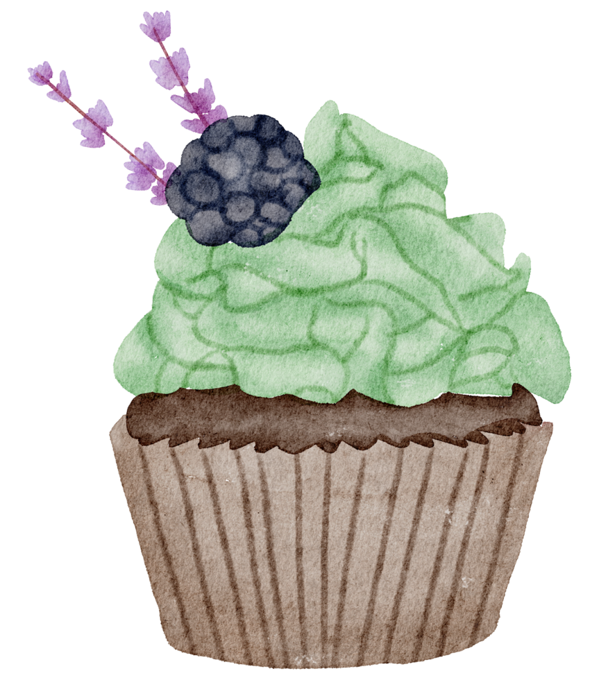 Dessert watercolor cartoon cute png