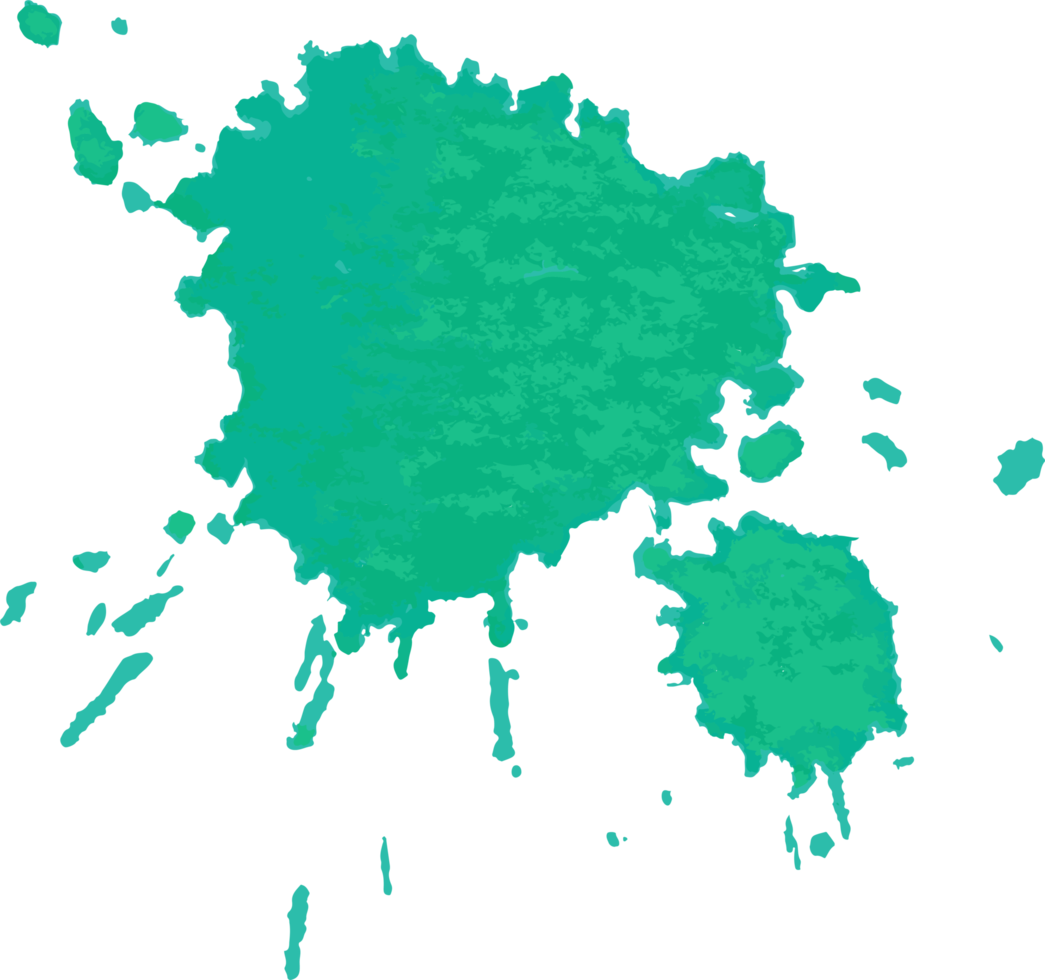 Green Watercolor brush stroke png