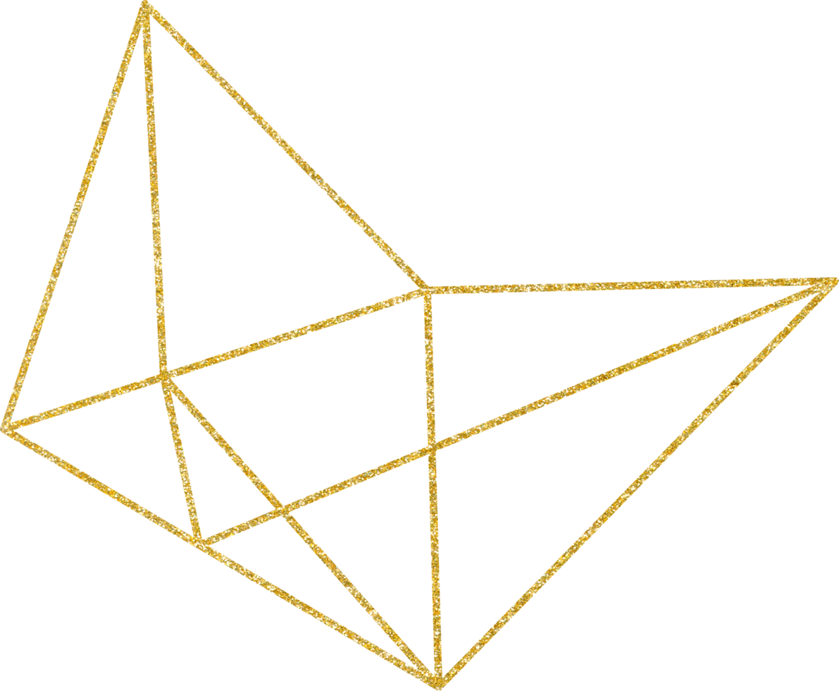 geometric gold line png