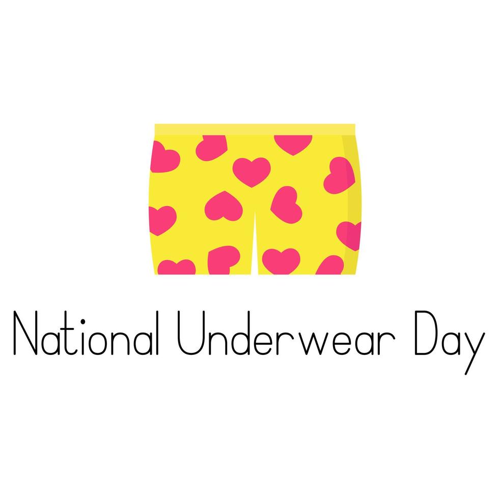 National Underwear Day, cute underwear with bright print 10232649