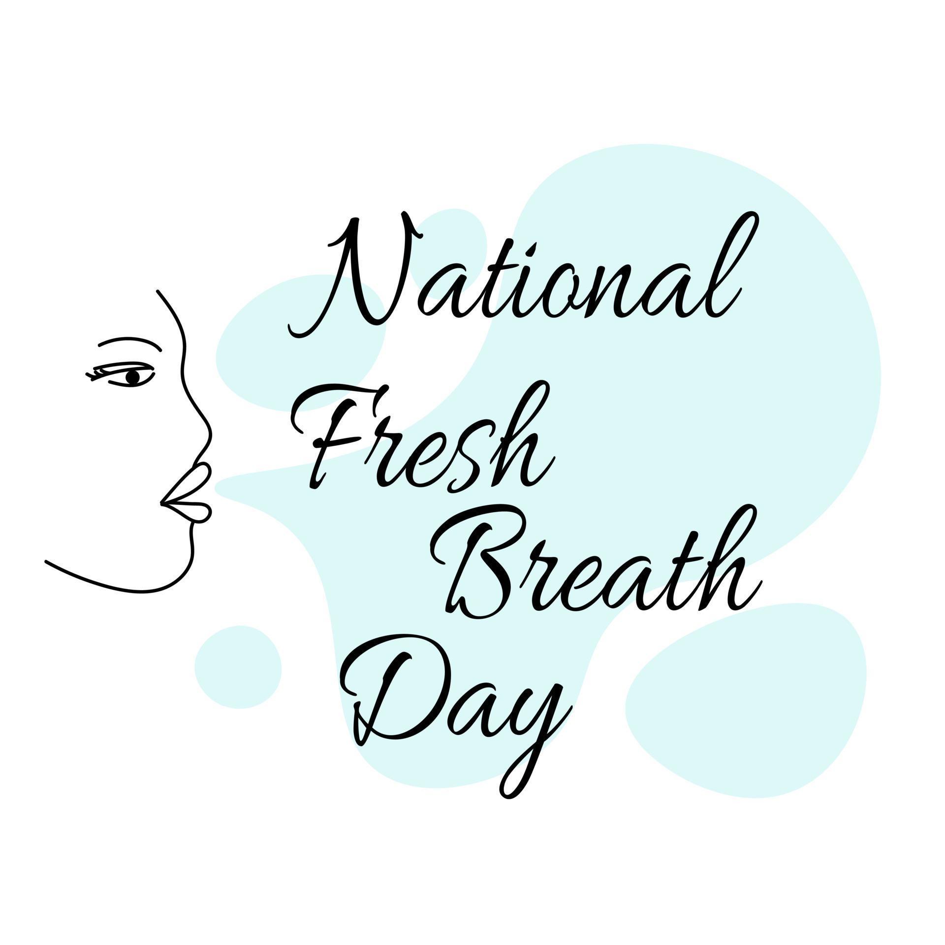 National Fresh Breath Day, concept for poster or postcard on the