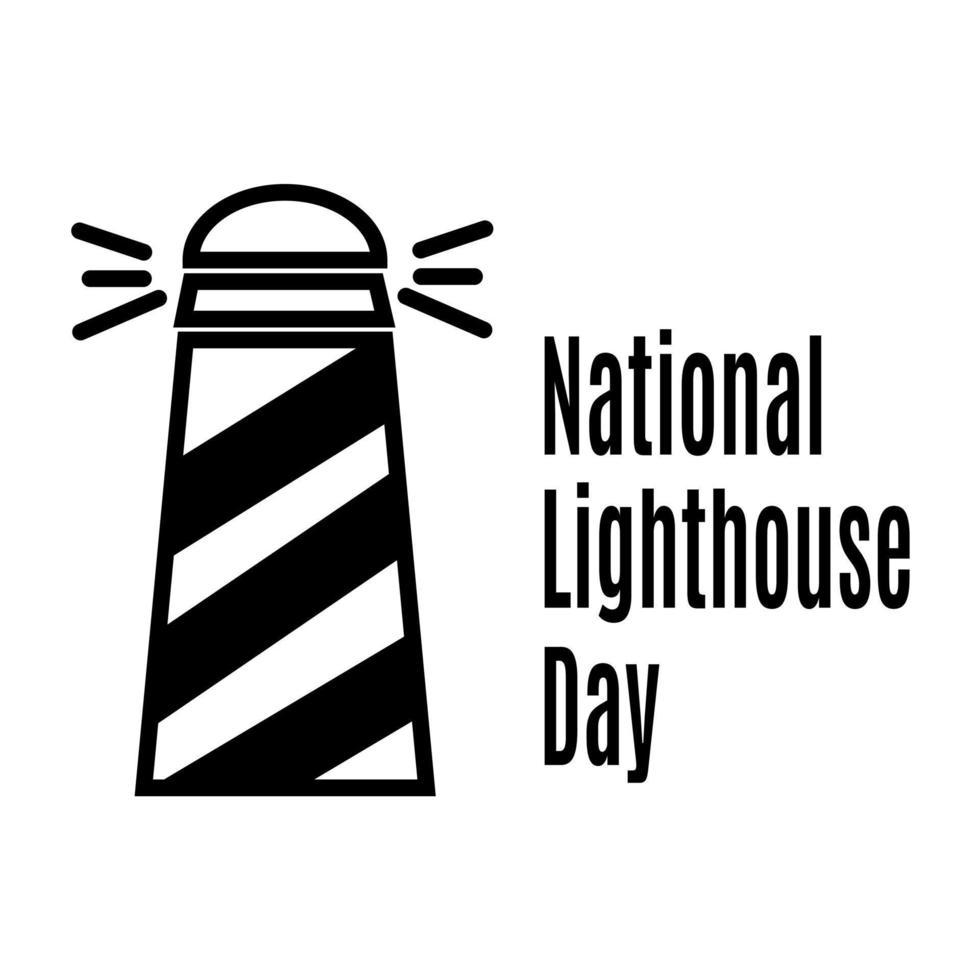 National Lighthouse Day, schematic image of a lighthouse for a banner or postcard vector