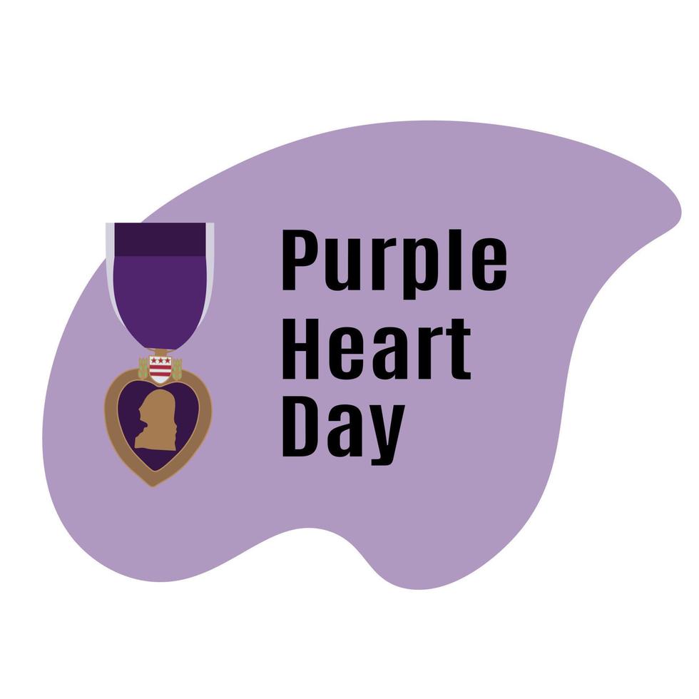 Purple Heart Day, schematic illustration of an award vector