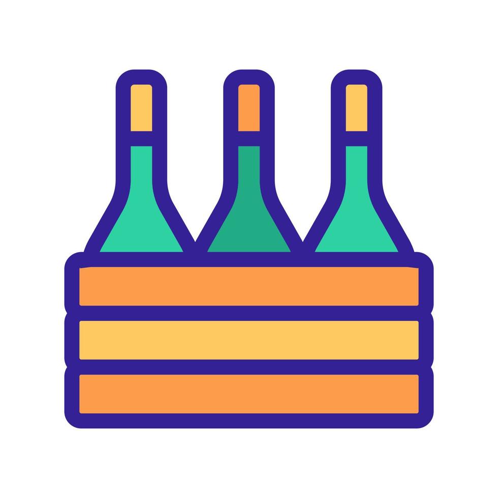 a box of wine icon vector. Isolated contour symbol illustration vector