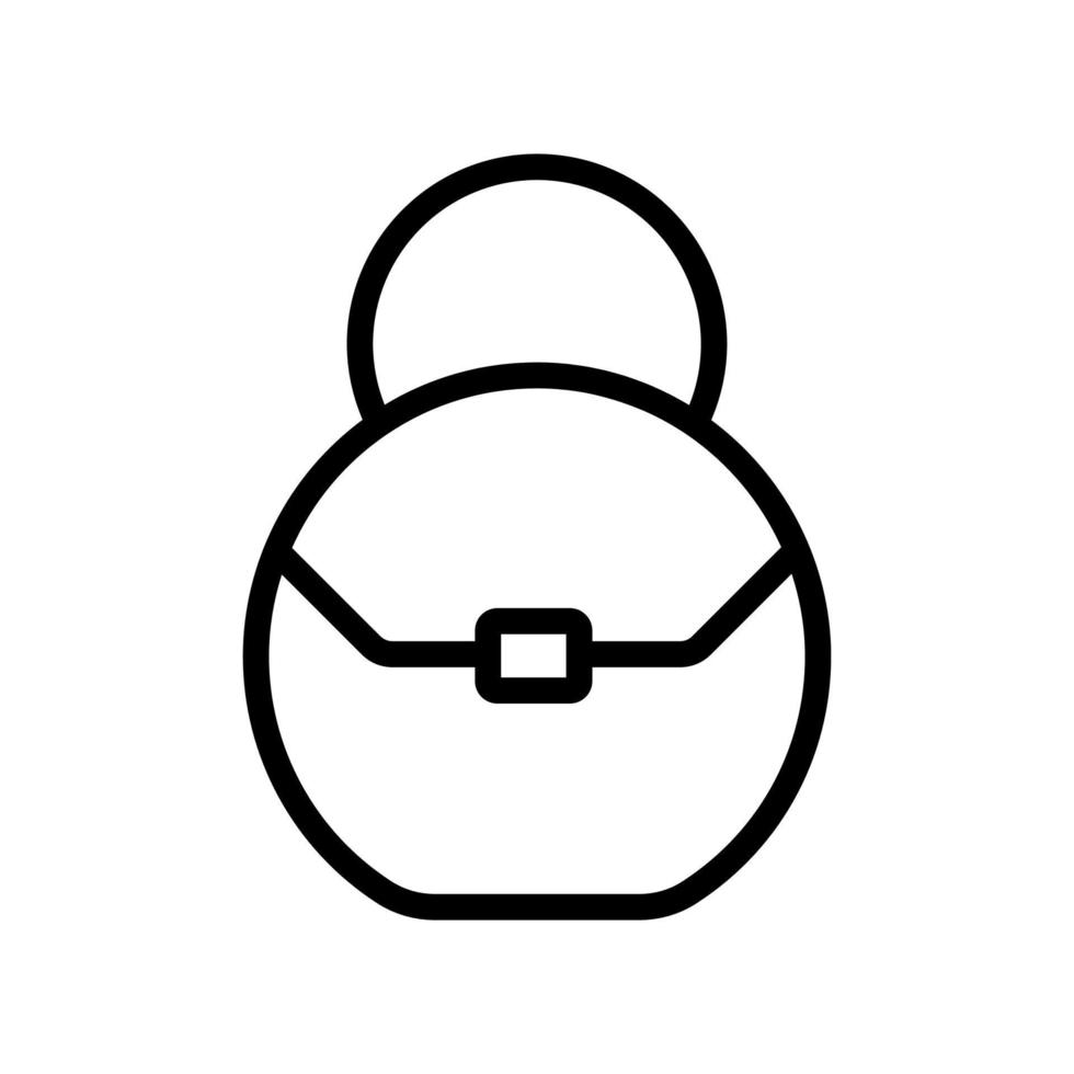 vector de icono de bolsa de mujer redonda.