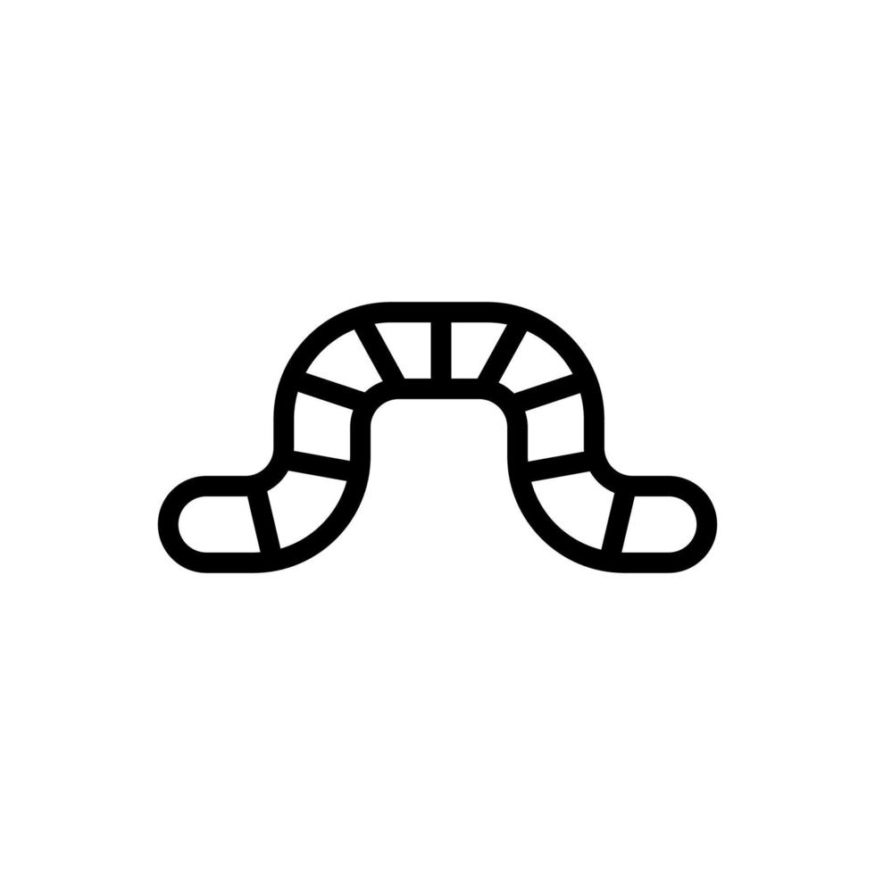 worm icon vector. Isolated contour symbol illustration vector