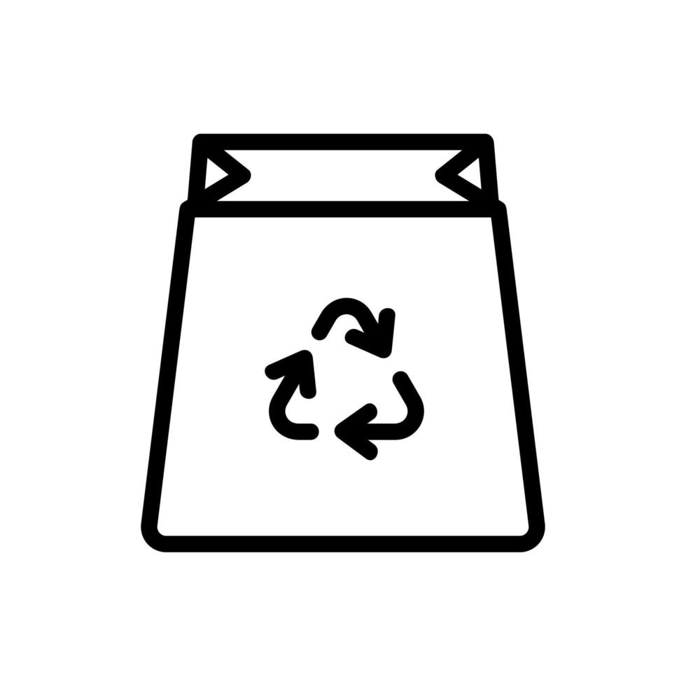ilustración de contorno de vector de icono de reciclaje de plástico