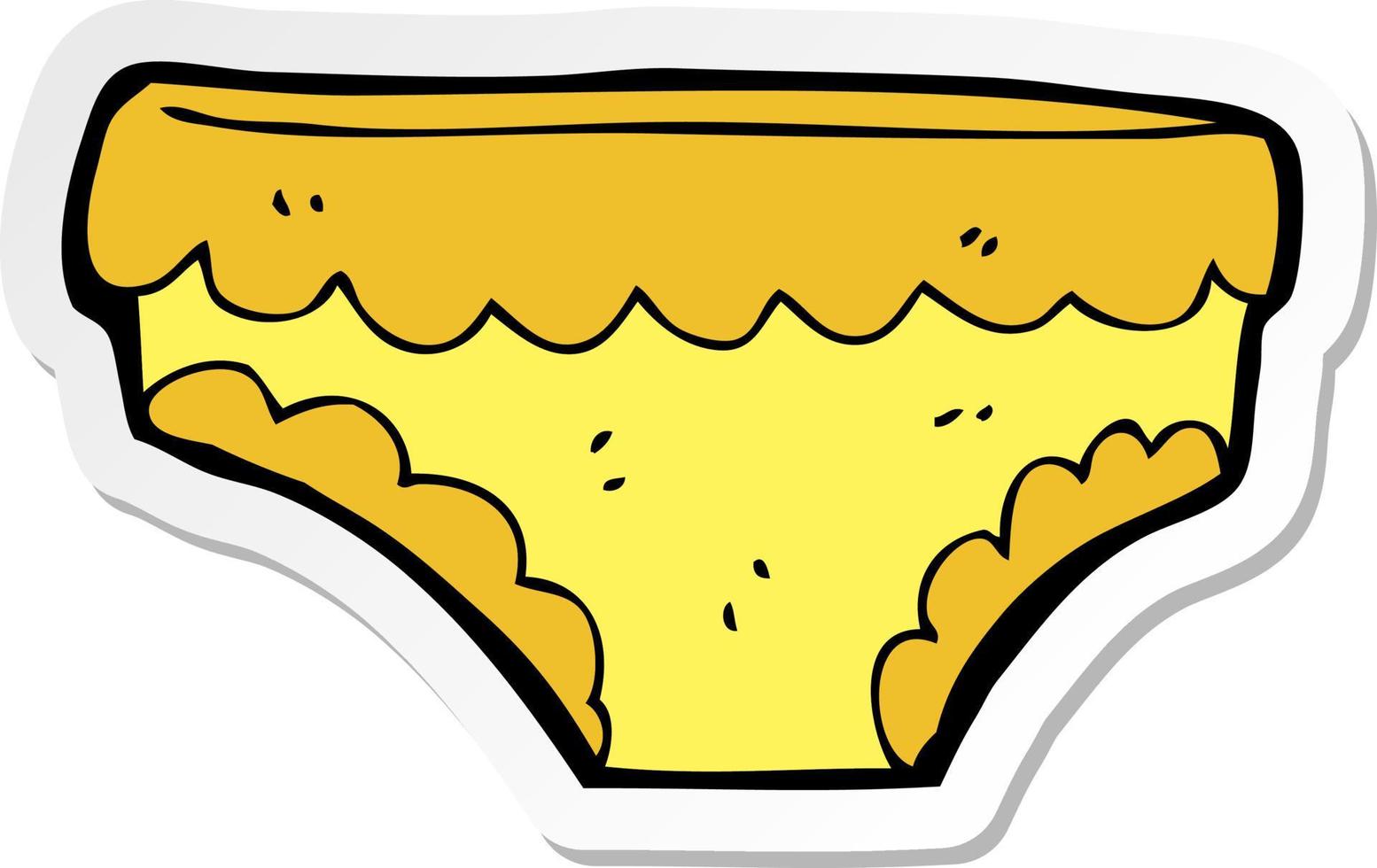 sticker of a cartoon underpants vector