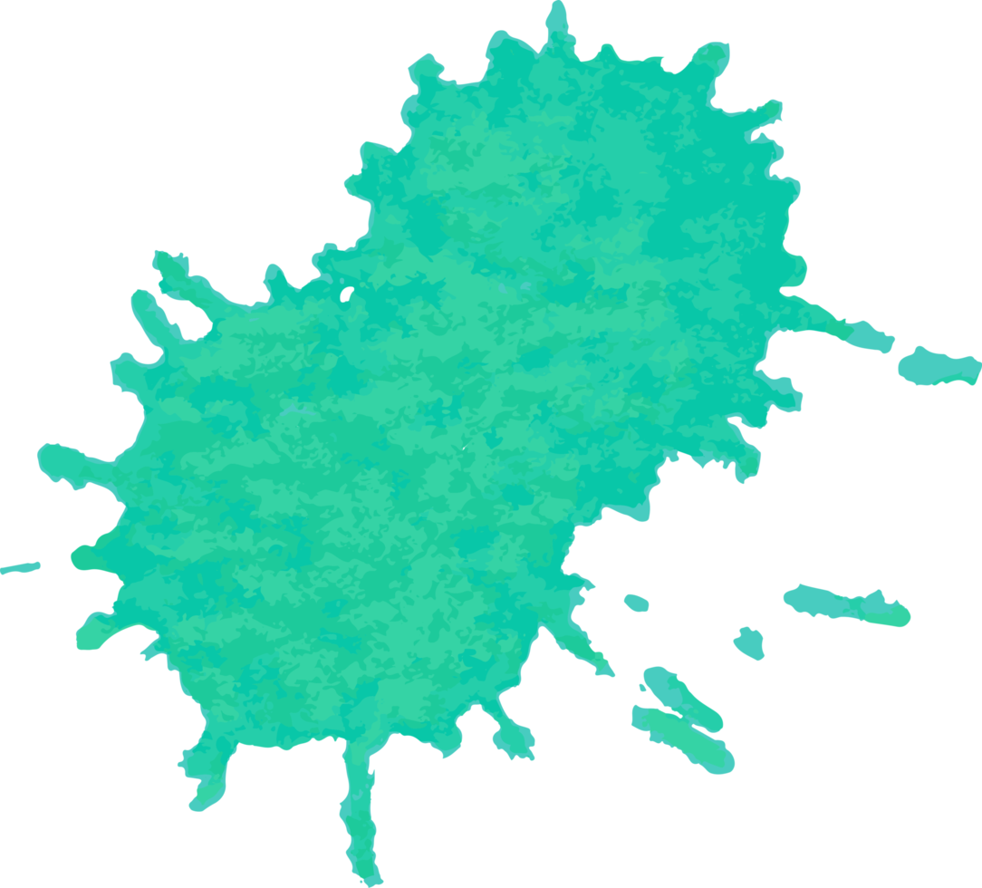 Green Watercolor brush stroke png