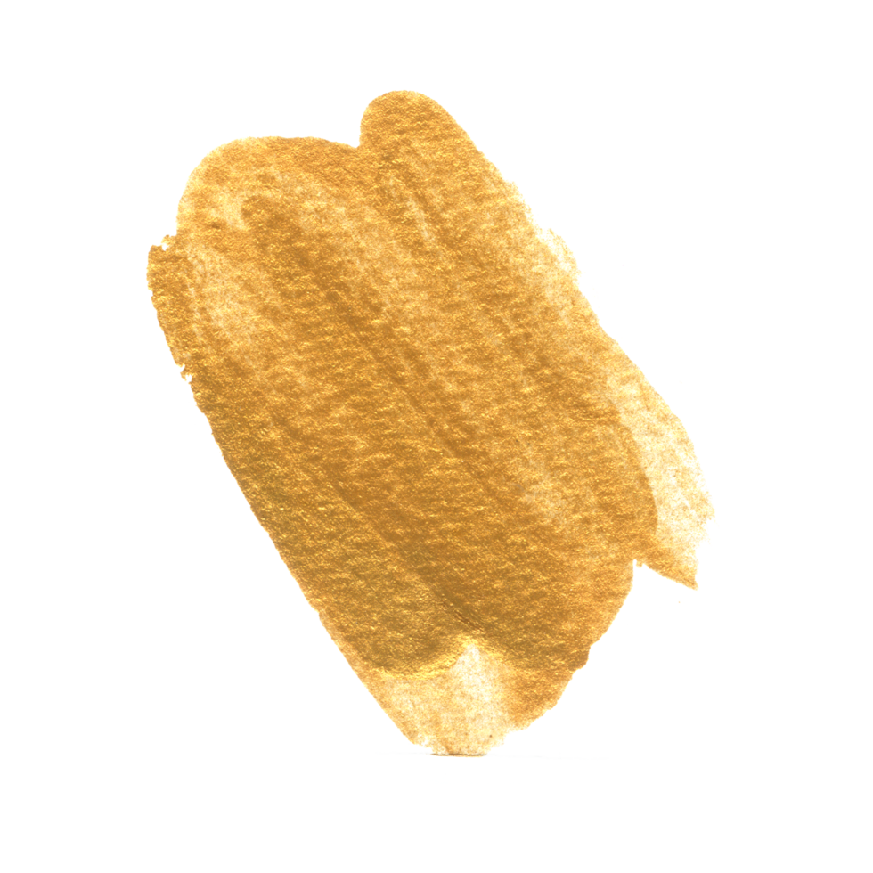 Gold watercolor brush stroke png