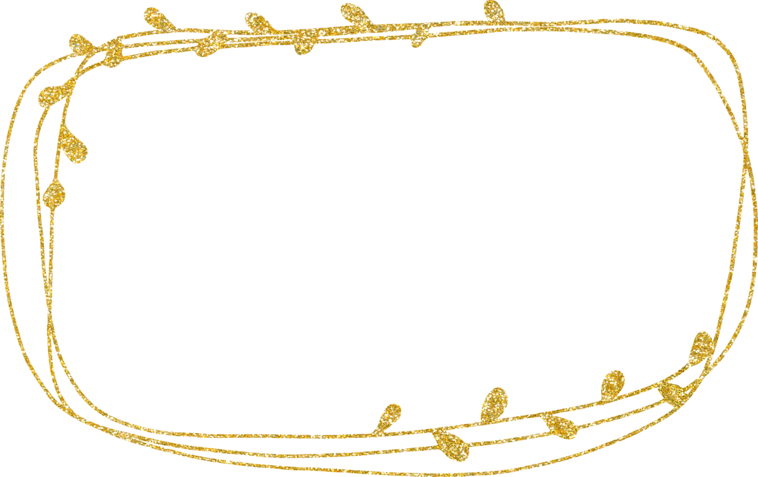 gold gliter flower and leaf png