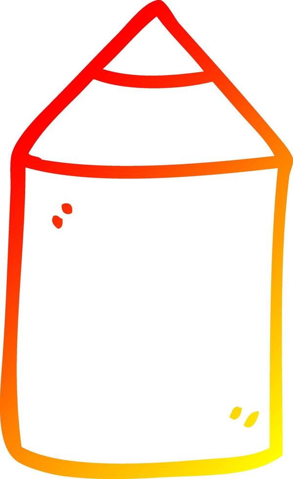 warm gradient line drawing cartoon colored pencil vector