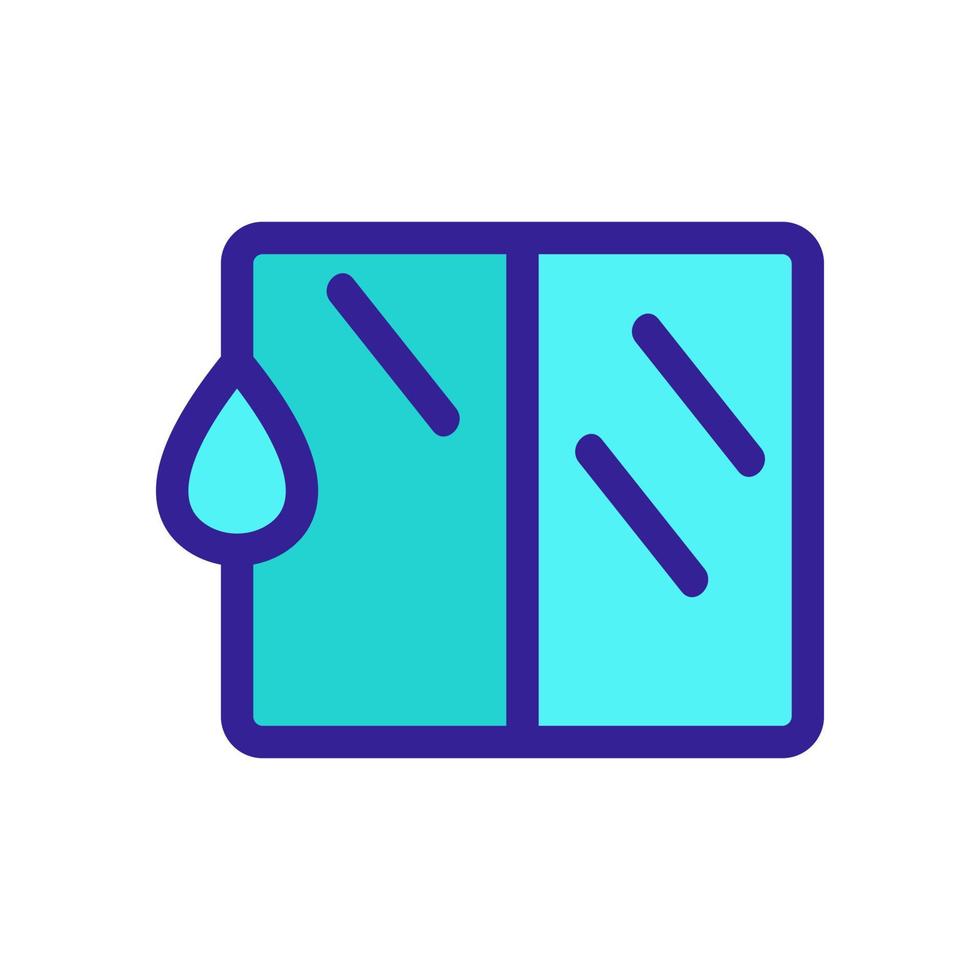 cleaning the windows of the vector icon. Isolated contour symbol illustration