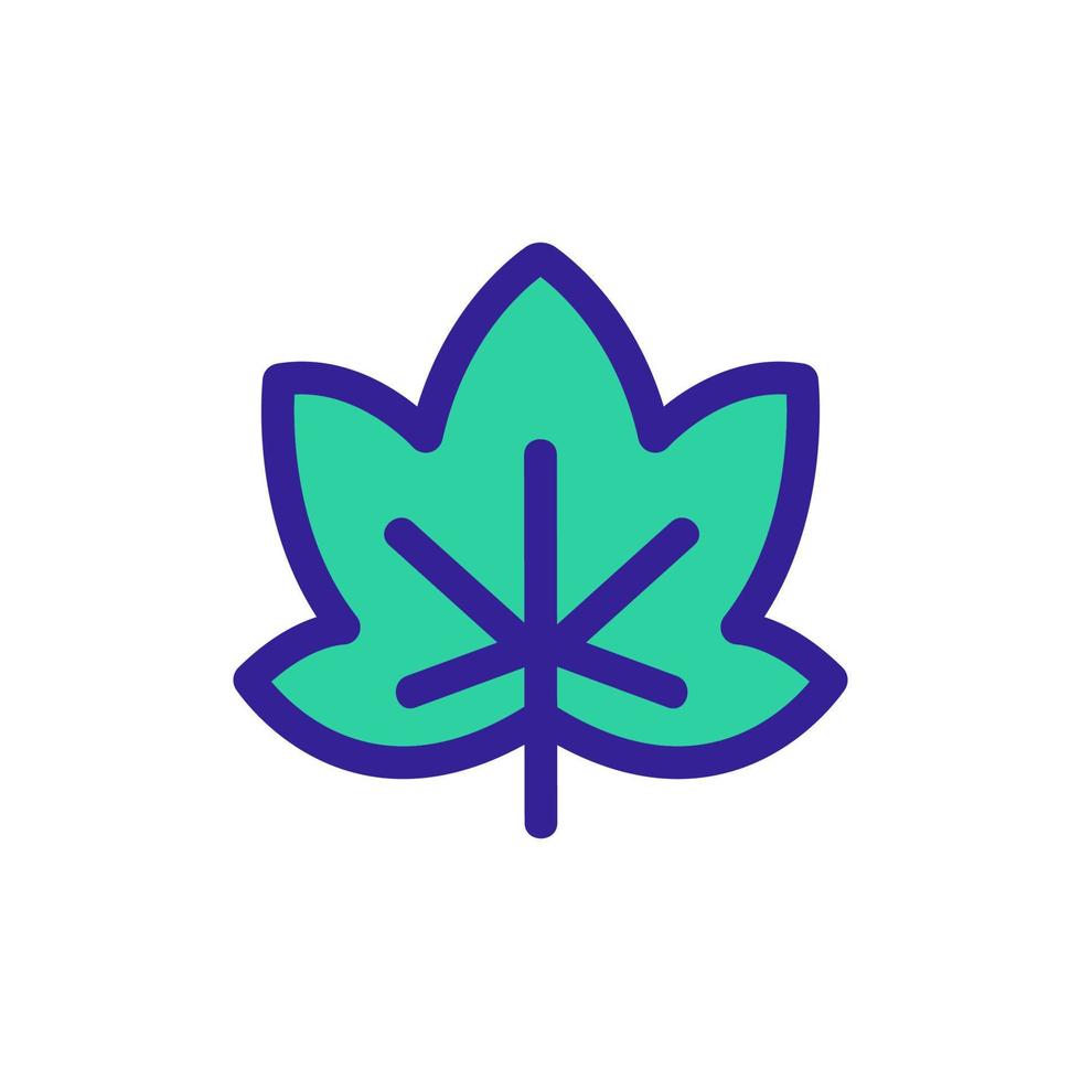 grape leaf icon vector. Isolated contour symbol illustration vector