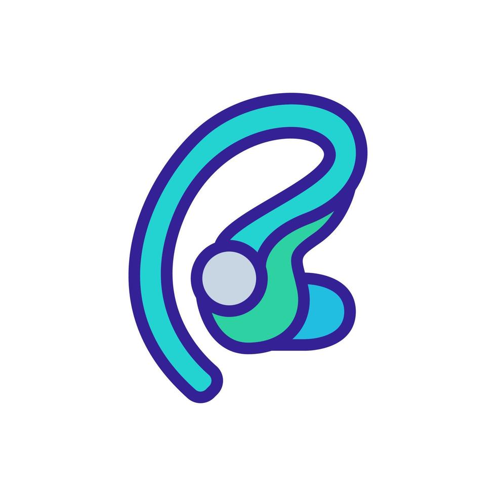 wireless earphone for business calls icon vector outline illustration