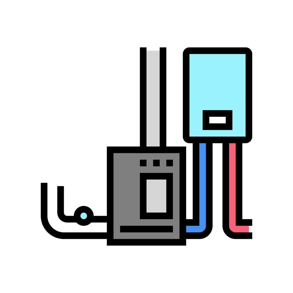 ilustración de vector de icono de color de aparato de horno