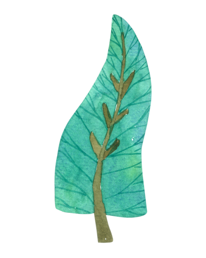 desenho de aquarela de árvore bonito png