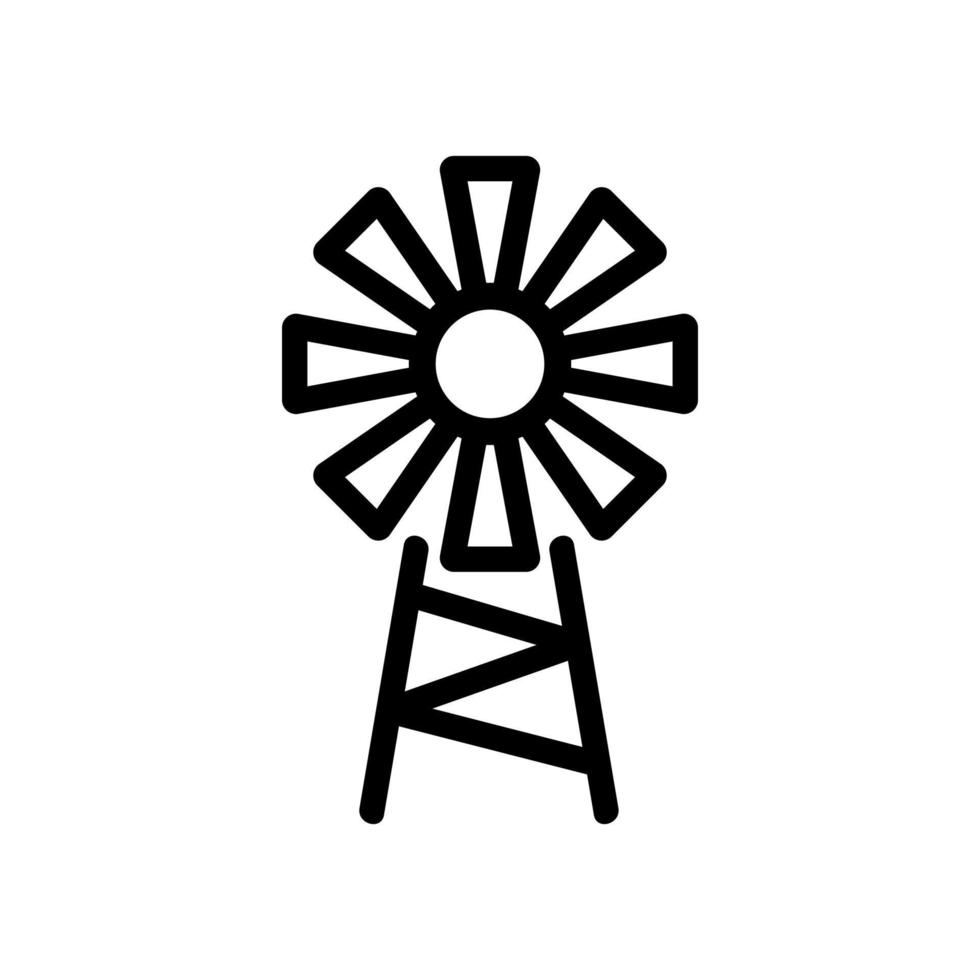 windmill icon vector. Isolated contour symbol illustration vector