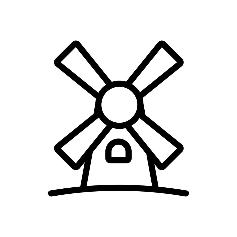 windmill icon vector. Isolated contour symbol illustration vector