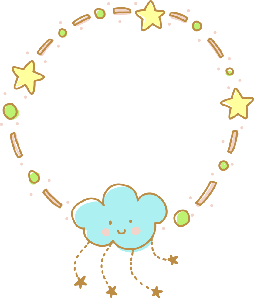 sky and galaxy wreath png