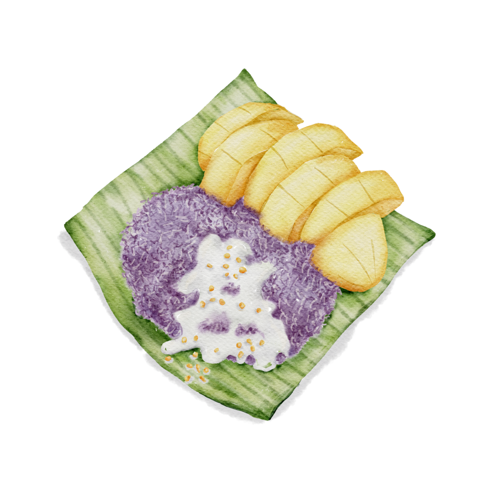 Thai Dessert watercolor hand paint png