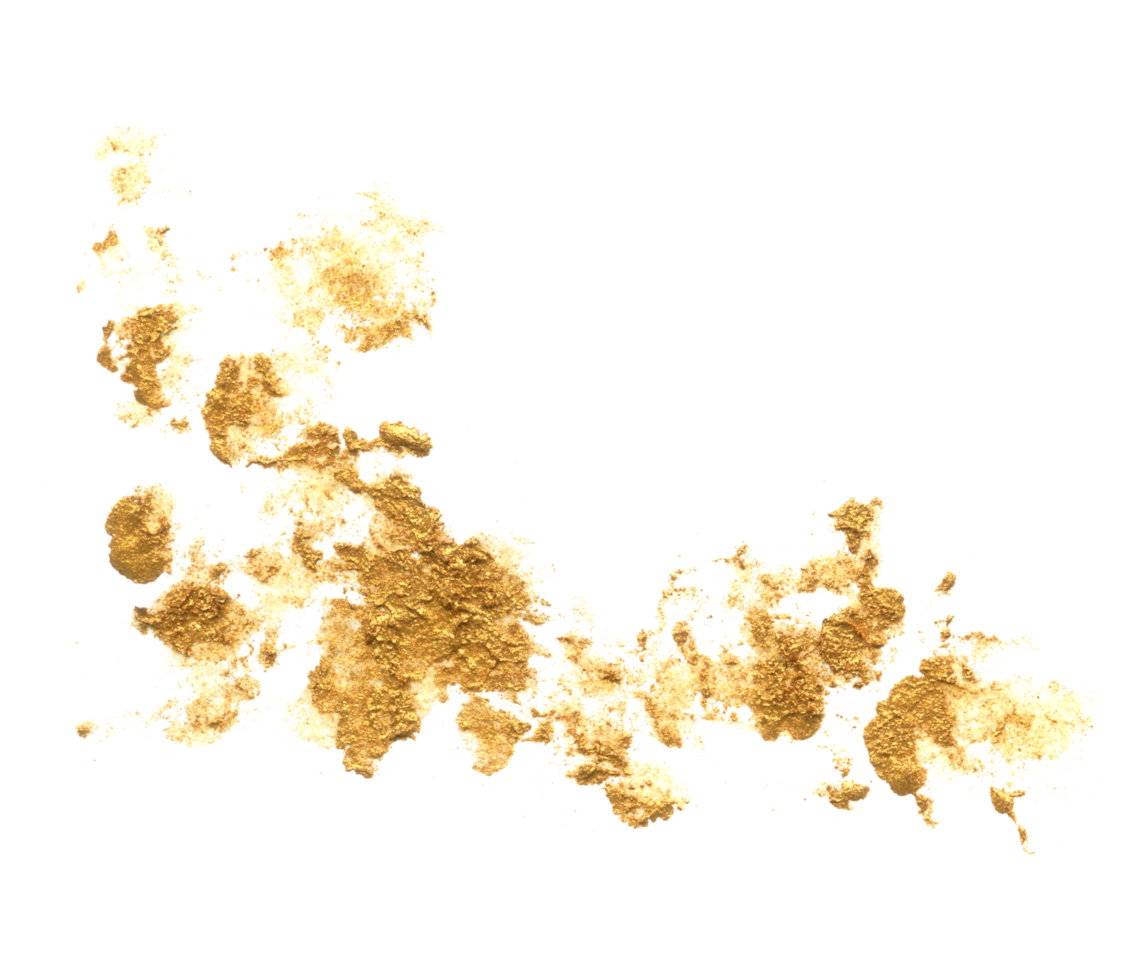 Gold watercolor brush stroke png