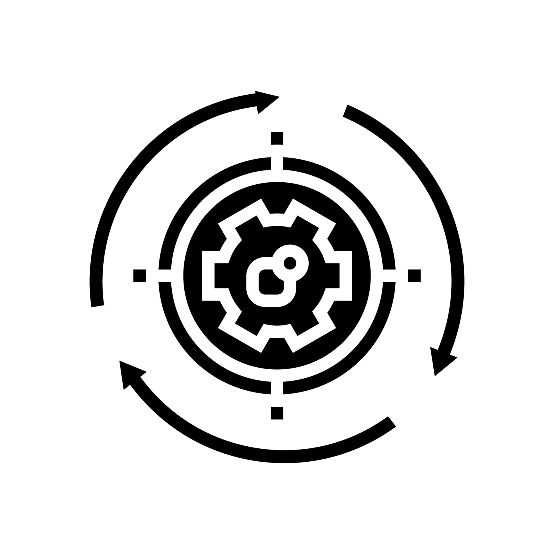 system working process glyph icon vector illustration 10234520 Vector ...