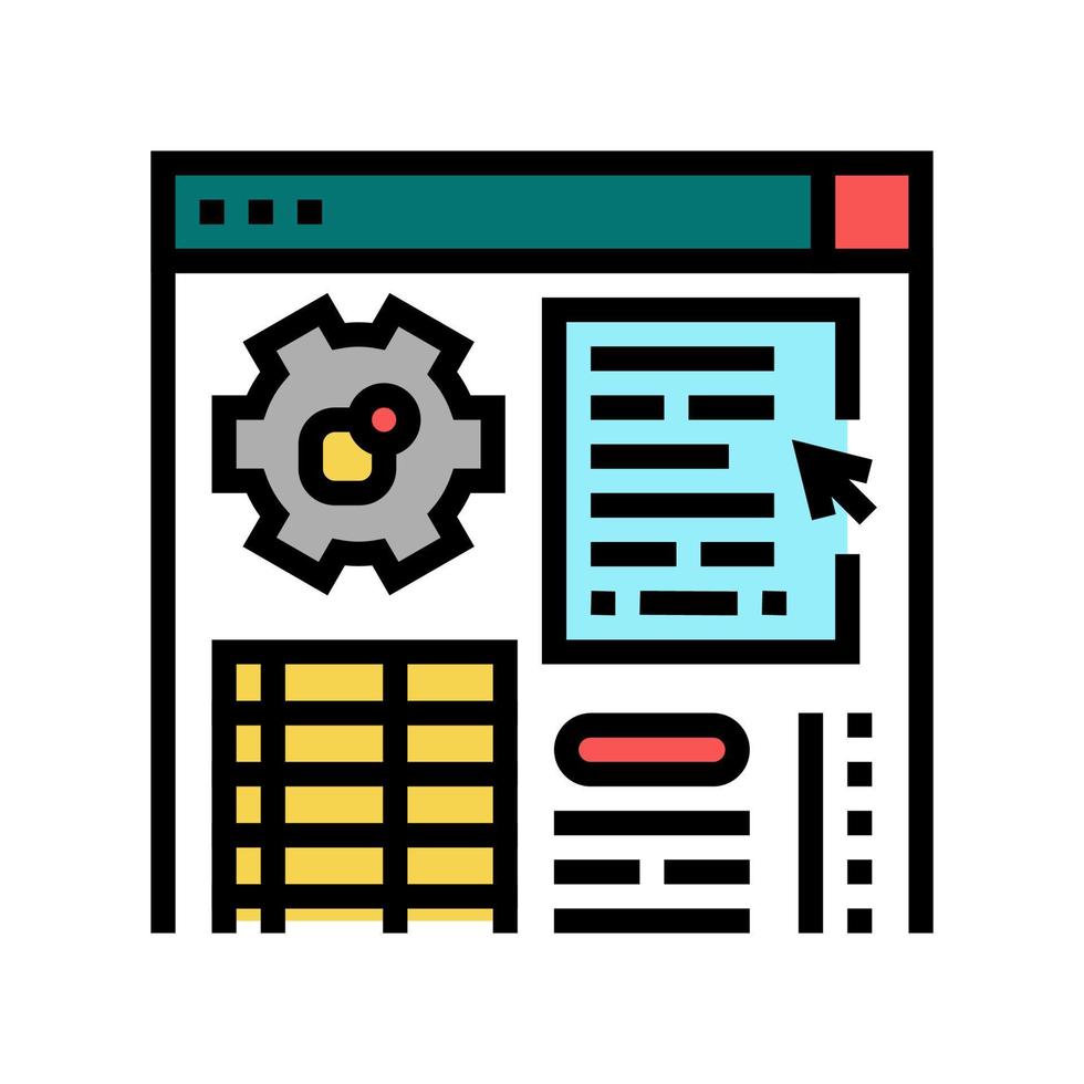 application erp color icon vector illustration