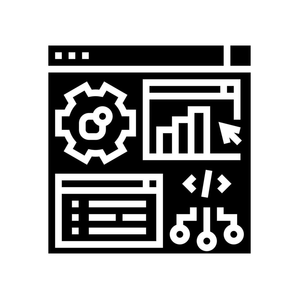 software erp glyph icon vector illustration