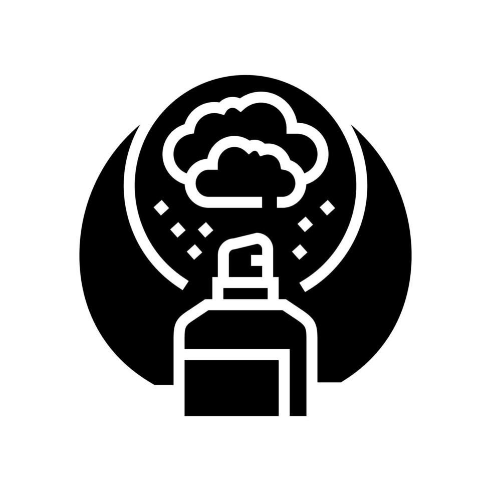 aerosol aerosol glifo icono vector ilustración